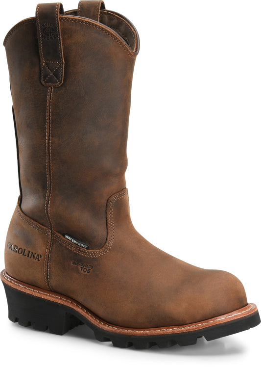 Carolina Boot Well X Men’s 12” Waterproof Comp Toe Ranch Wellington Logger Dark Brown