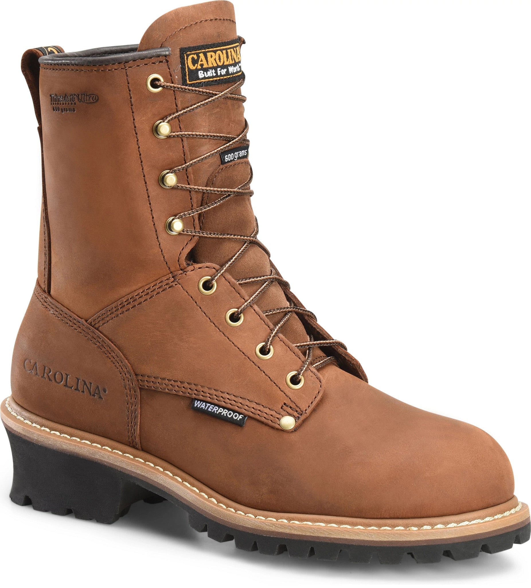 Carolina Boot Elm 8" Soft Toe Insulated Waterproof Logger Brown