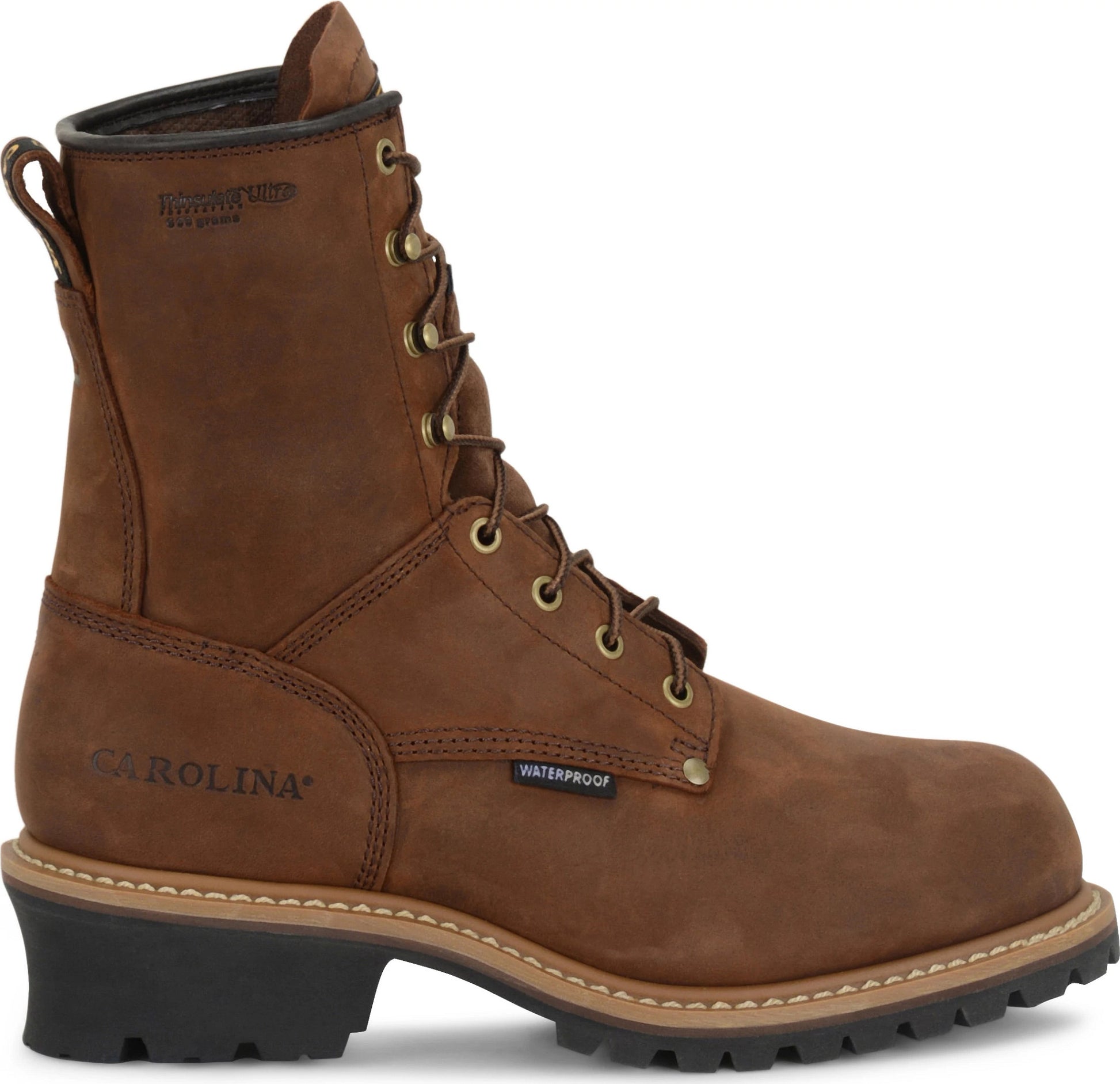 Carolina Boot Elm 8" Soft Toe Insulated Waterproof Logger Brown