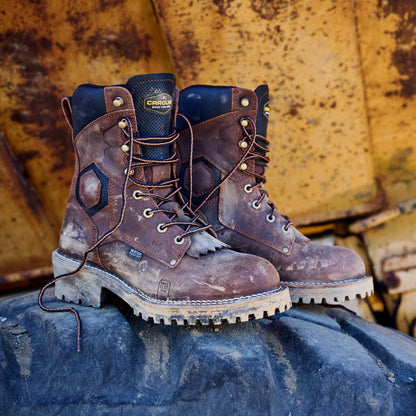 Carolina Boot Pitstop 8" Carbon Comp Toe Brown
