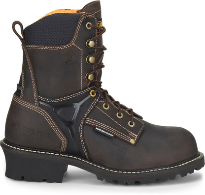 Carolina Boot Timber 8" Composite Toe Waterproof Logger Dark Brown