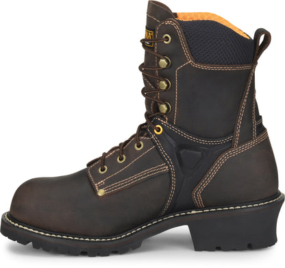 Carolina Boot Timber 8" Composite Toe Waterproof Logger Dark Brown