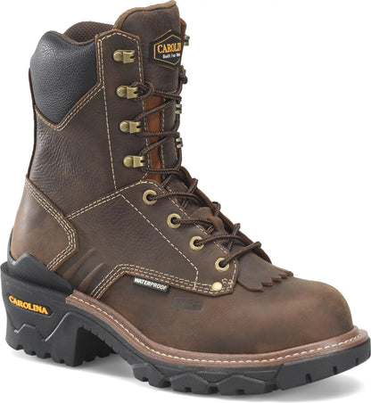 Carolina Boot Cardinal Capacity 8" Waterproof Comp Toe Logger Dark Brown