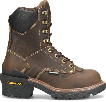 Carolina Boot Cardinal Capacity 8" Waterproof Comp Toe Logger Dark Brown