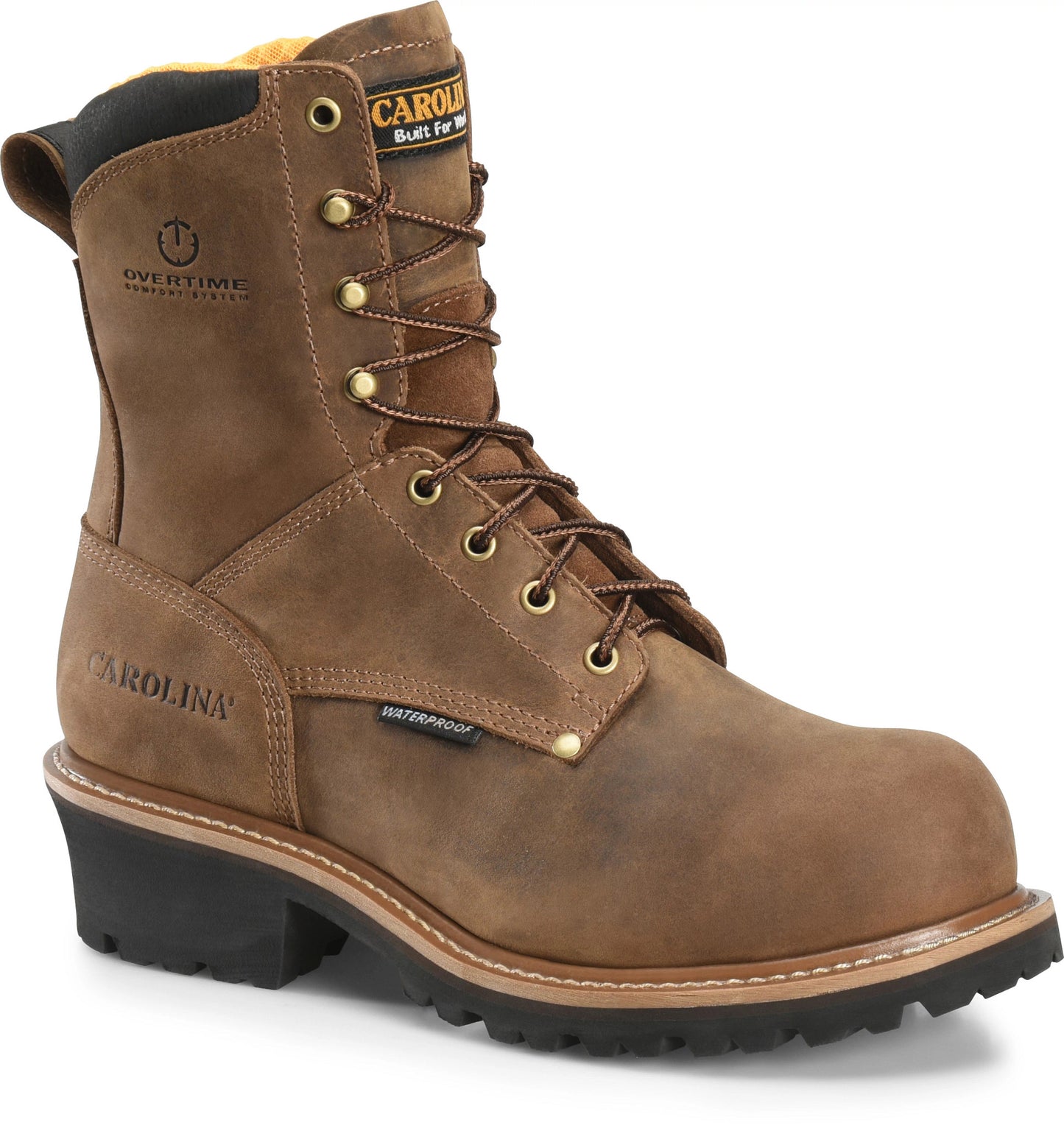 Carolina Boot Poplar 8" Waterproof Logger Dark Brown