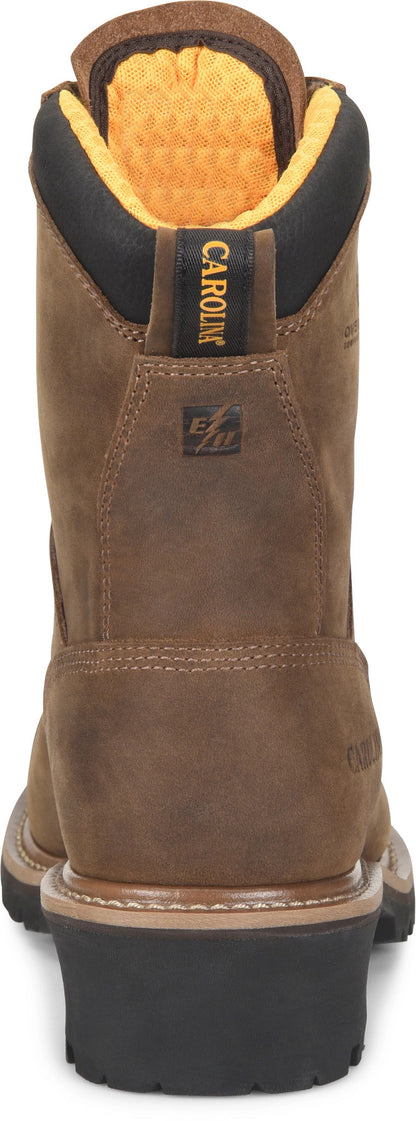 Carolina Boot Poplar 8" Waterproof Logger Dark Brown