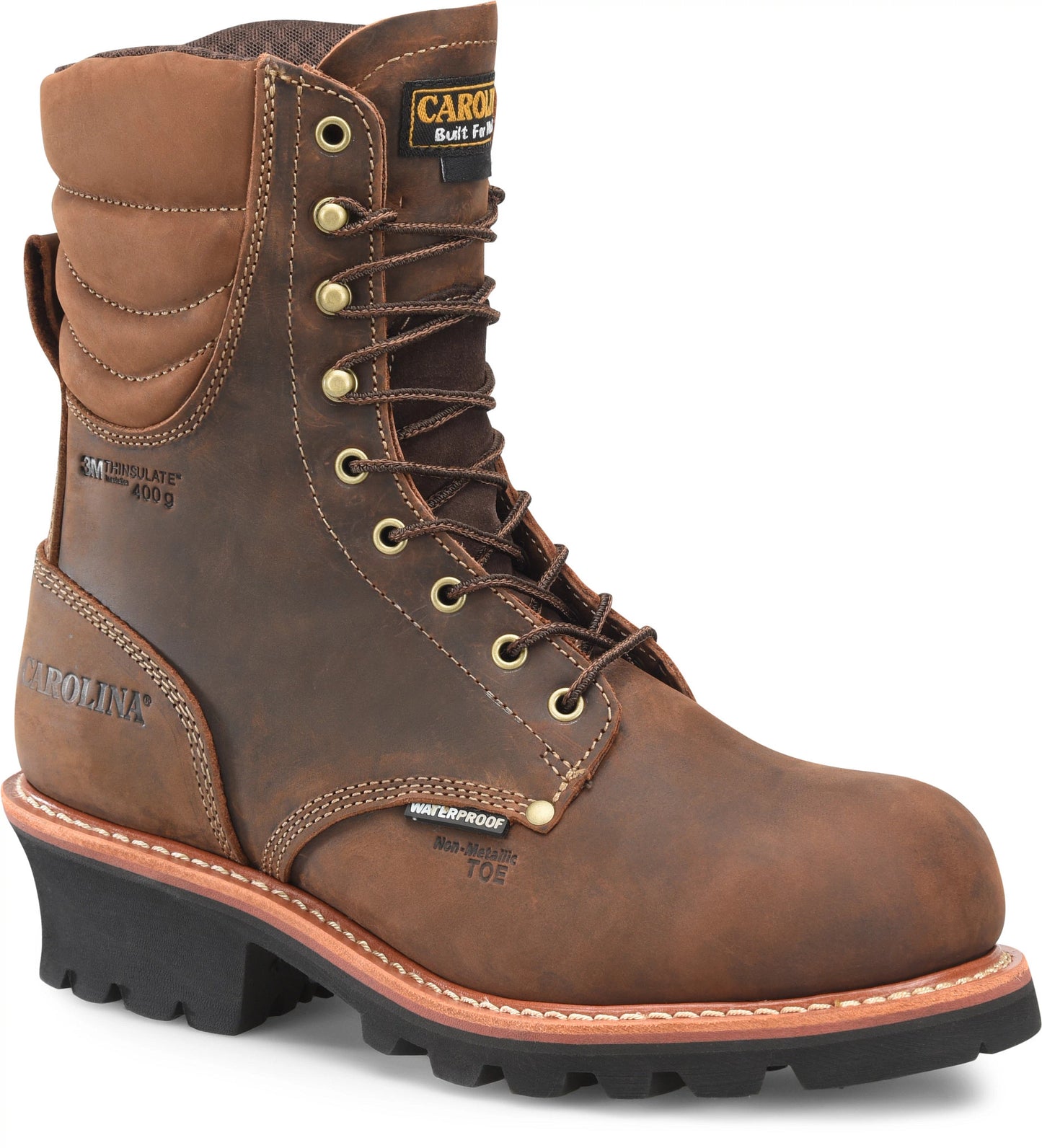Carolina Boot Hemlock 9" Insulated Comp Toe Logger Medium Brown
