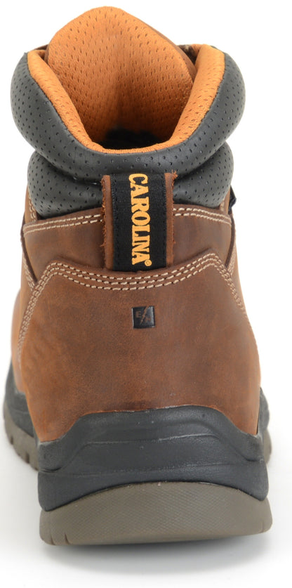 Carolina Boot Bruno 6" Waterproof Broad Toe Work Boot Brown