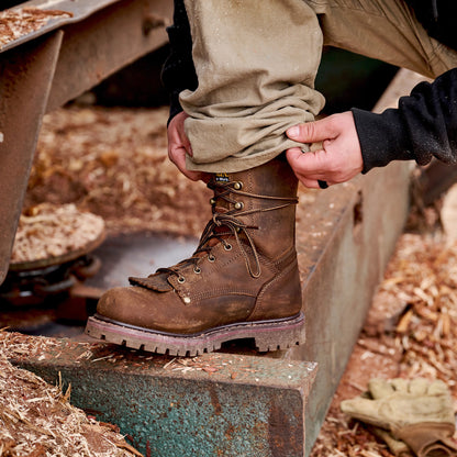 Carolina Boot 28 Series 8" Waterproof Work Boot Brown
