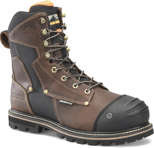 Carolina Boot Matterhorn I-Beam 8" Met Guard Carbon Composite Toe Waterproof Work Boot Dark Brown