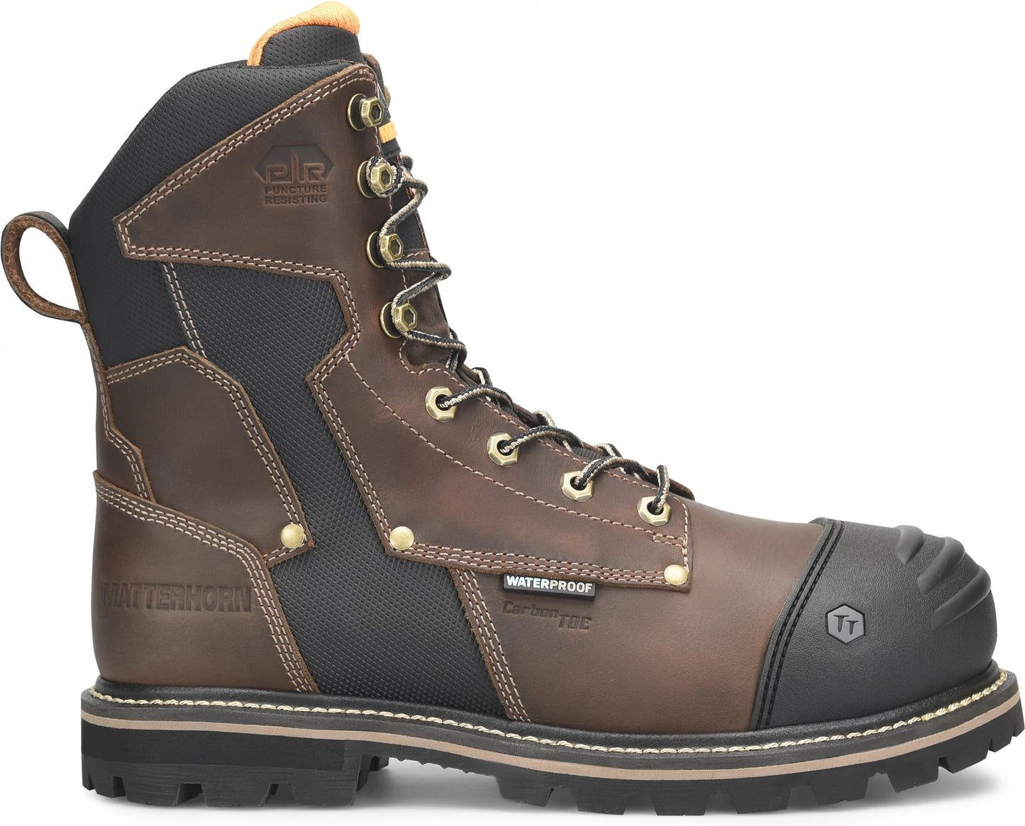 Carolina Boot Matterhorn I-Beam 8" Met Guard Carbon Composite Toe Waterproof Work Boot Dark Brown