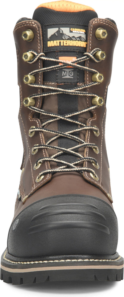 Carolina Boot Matterhorn I-Beam 8" Met Guard Carbon Composite Toe Waterproof Work Boot Dark Brown