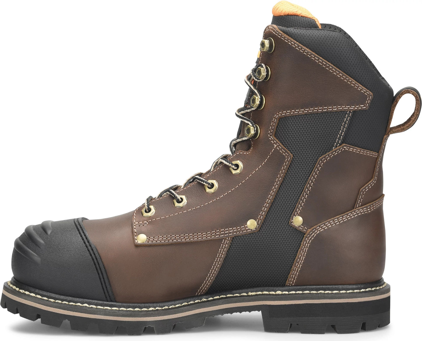 Carolina Boot Matterhorn I-Beam 8" Met Guard Carbon Composite Toe Waterproof Work Boot Dark Brown