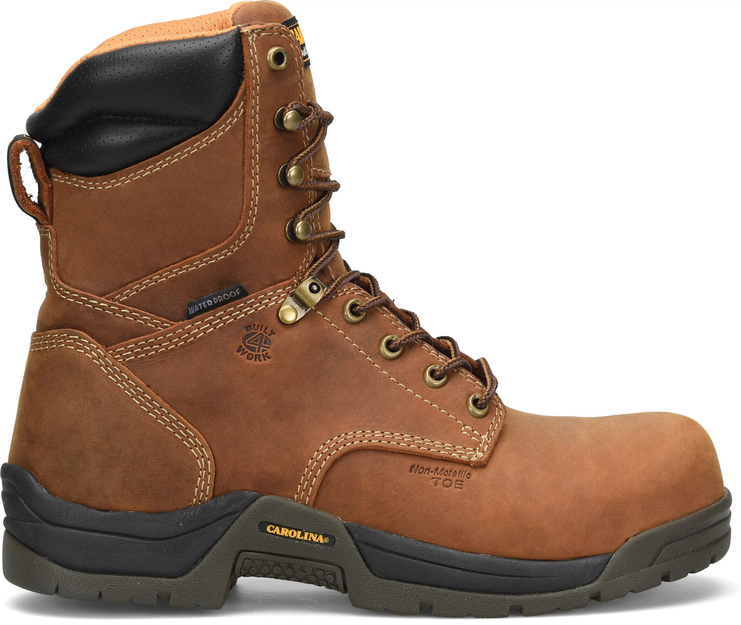 Carolina Boot Bruno Hi 8" Waterproof Work Boot Brown