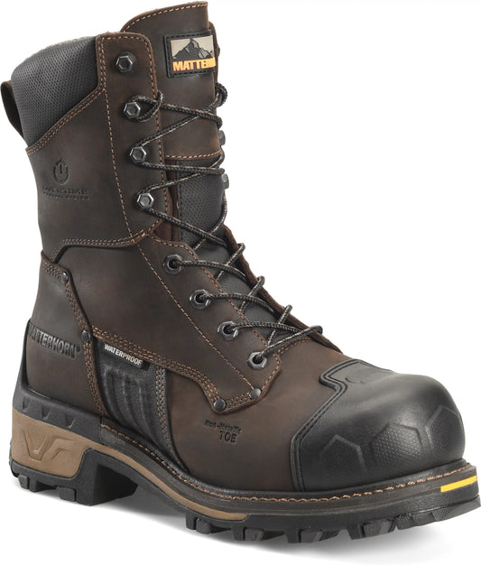 Carolina Boot Matterhorn Maximus 2.0 8" Composite Toe Waterproof Work Boot Dark Brown