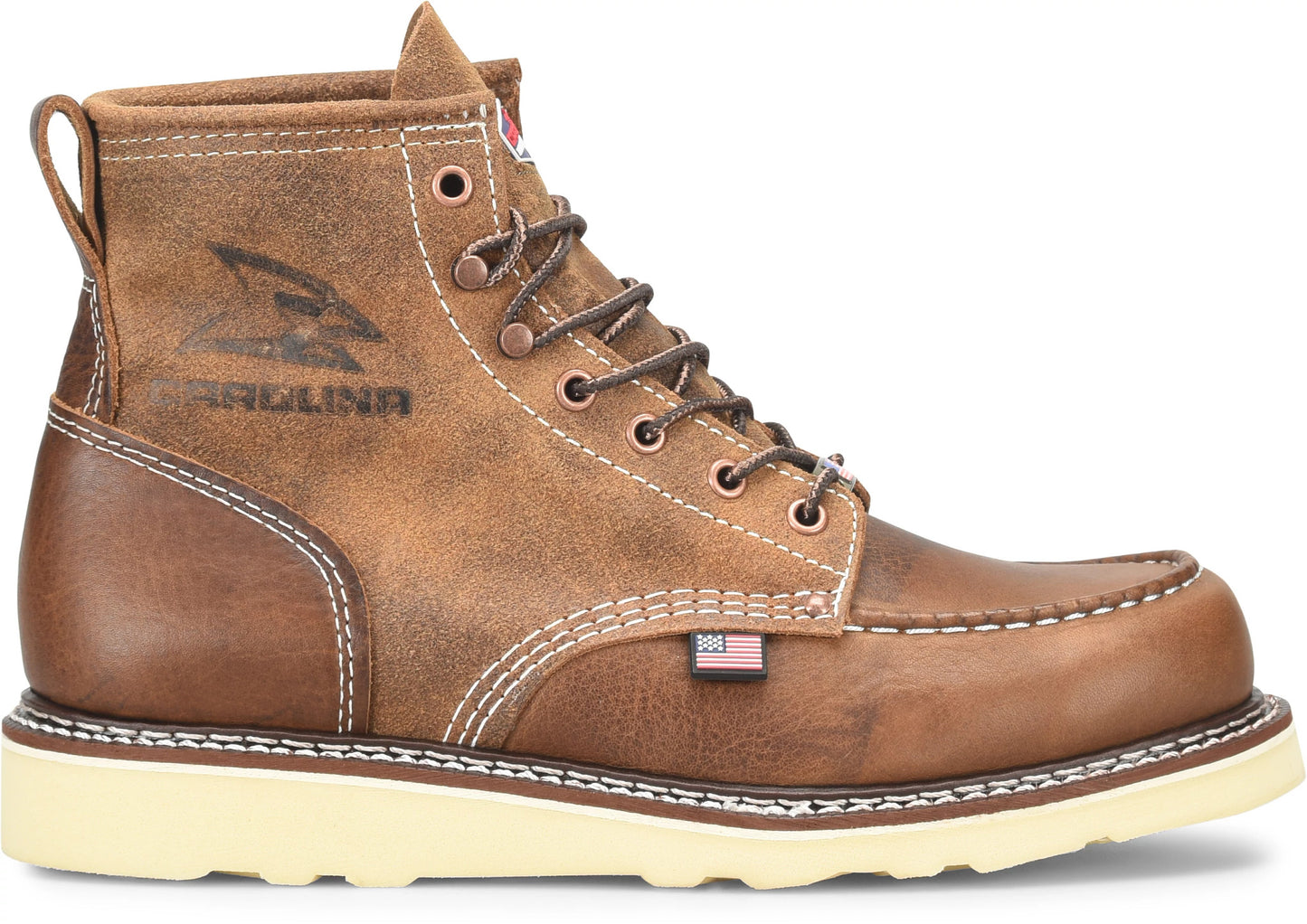 Carolina Boot Amp 6" Roughout Steel Toe Dark Brown