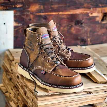Carolina Boot Amp 6" Roughout Steel Toe Dark Brown