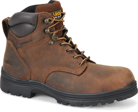 Carolina Boot Engineer 6" Soft Toe Waterproof Work Boot Dark Brown