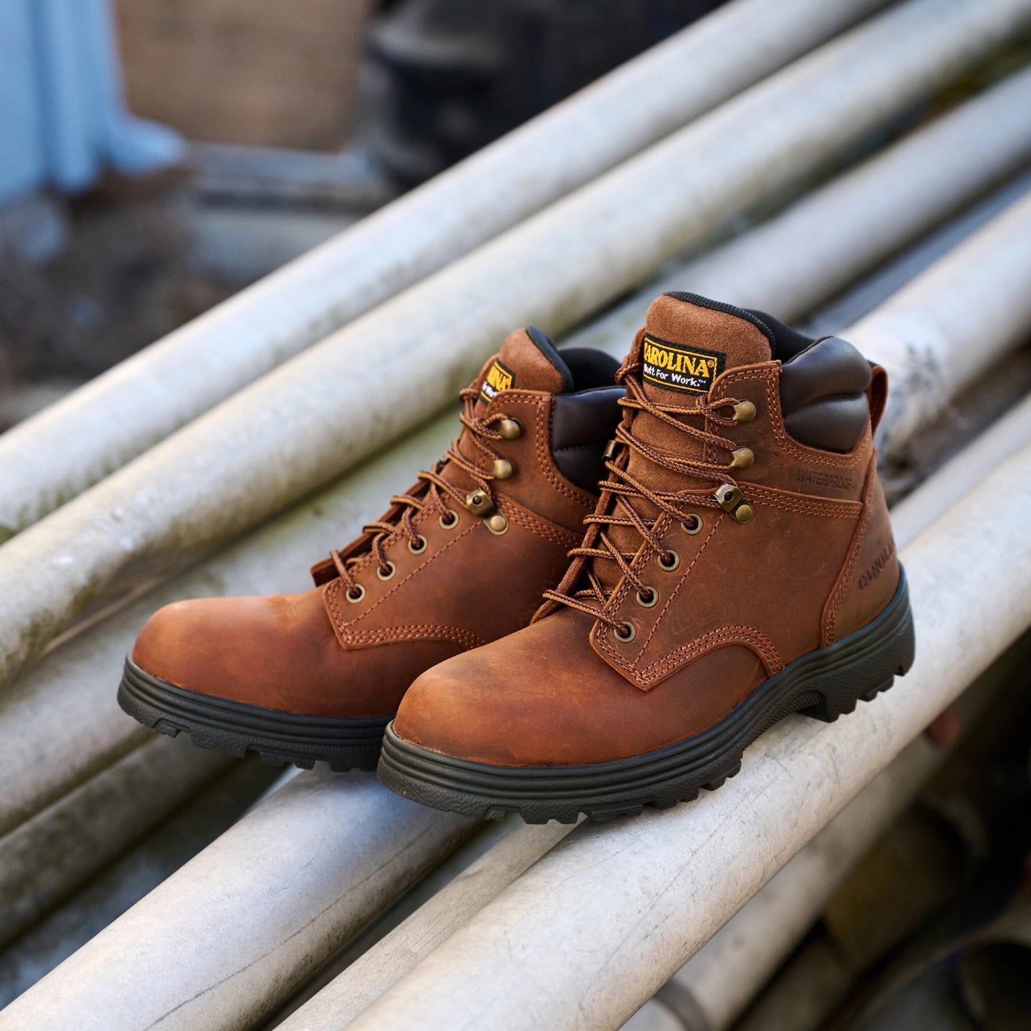 Carolina Boot Engineer 6" Soft Toe Waterproof Work Boot Dark Brown