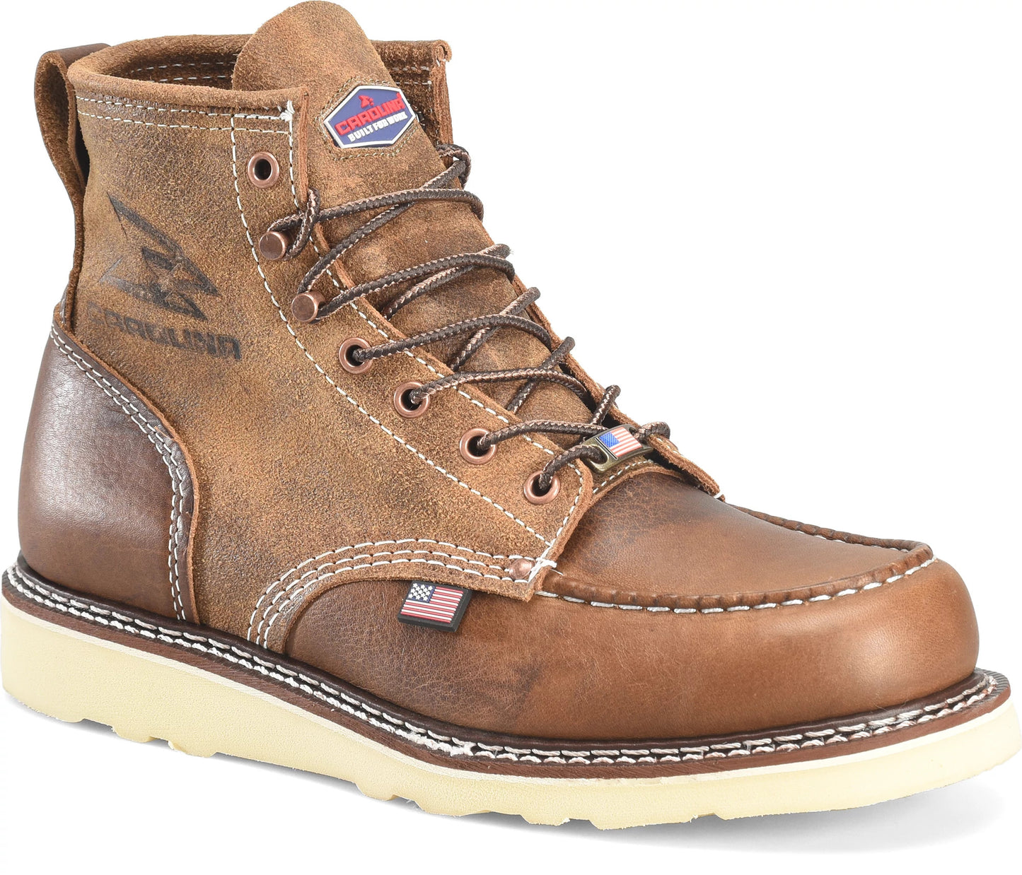 Carolina Boot Amp 6" Roughout Soft Toe Brown