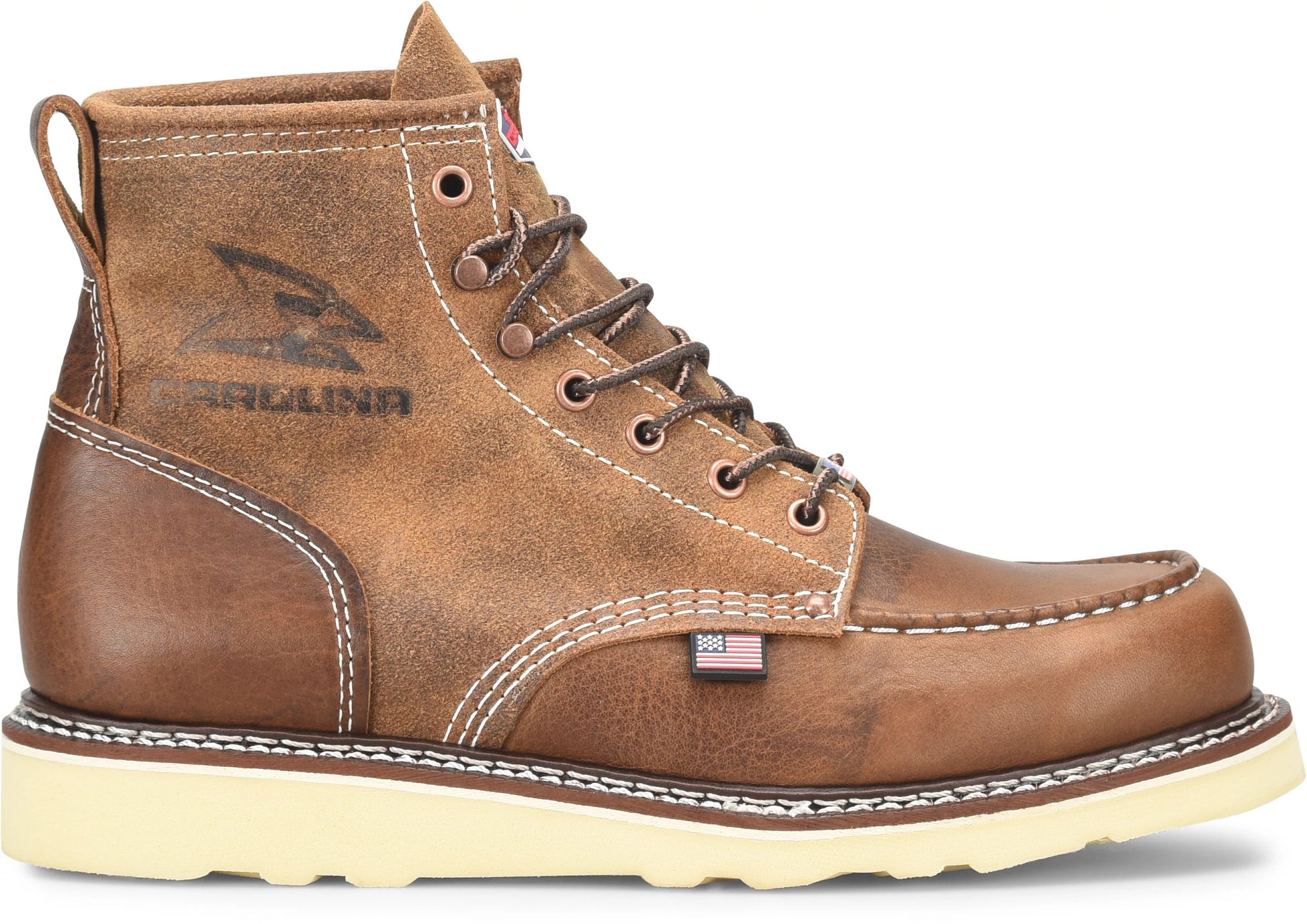 Carolina Boot Amp 6" Roughout Soft Toe Brown