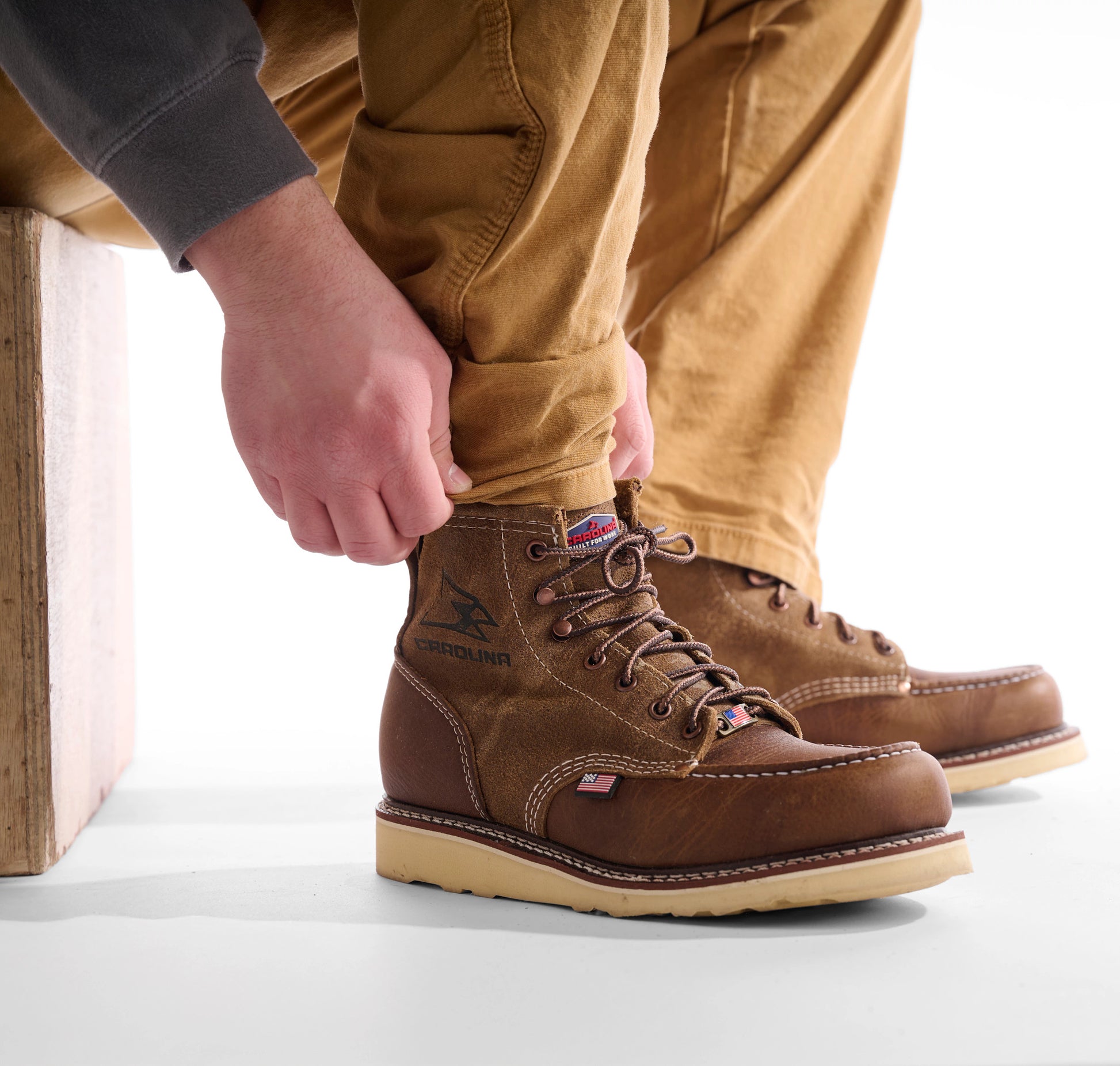 Carolina Boot Amp 6" Roughout Soft Toe Brown