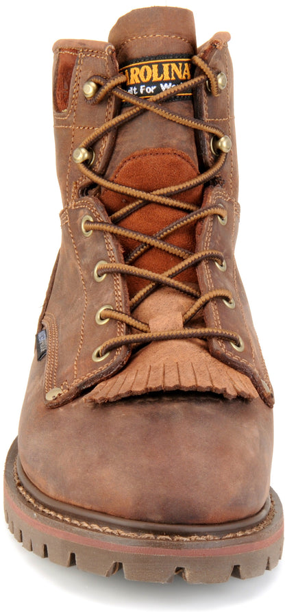 Carolina Boot 28 Series 6" Soft Toe Waterproof Work Boot Brown