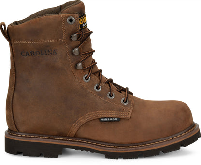 Carolina Boot Installer 8" Soft Toe Waterproof Work Boot Dark Brown