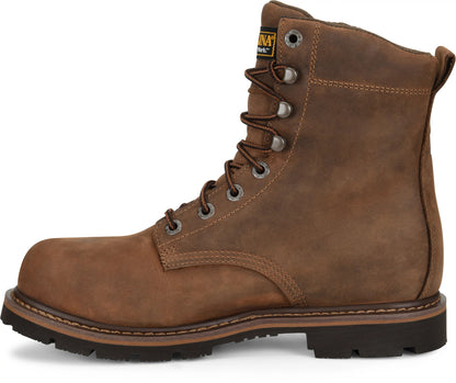 Carolina Boot Installer 8" Soft Toe Waterproof Work Boot Dark Brown