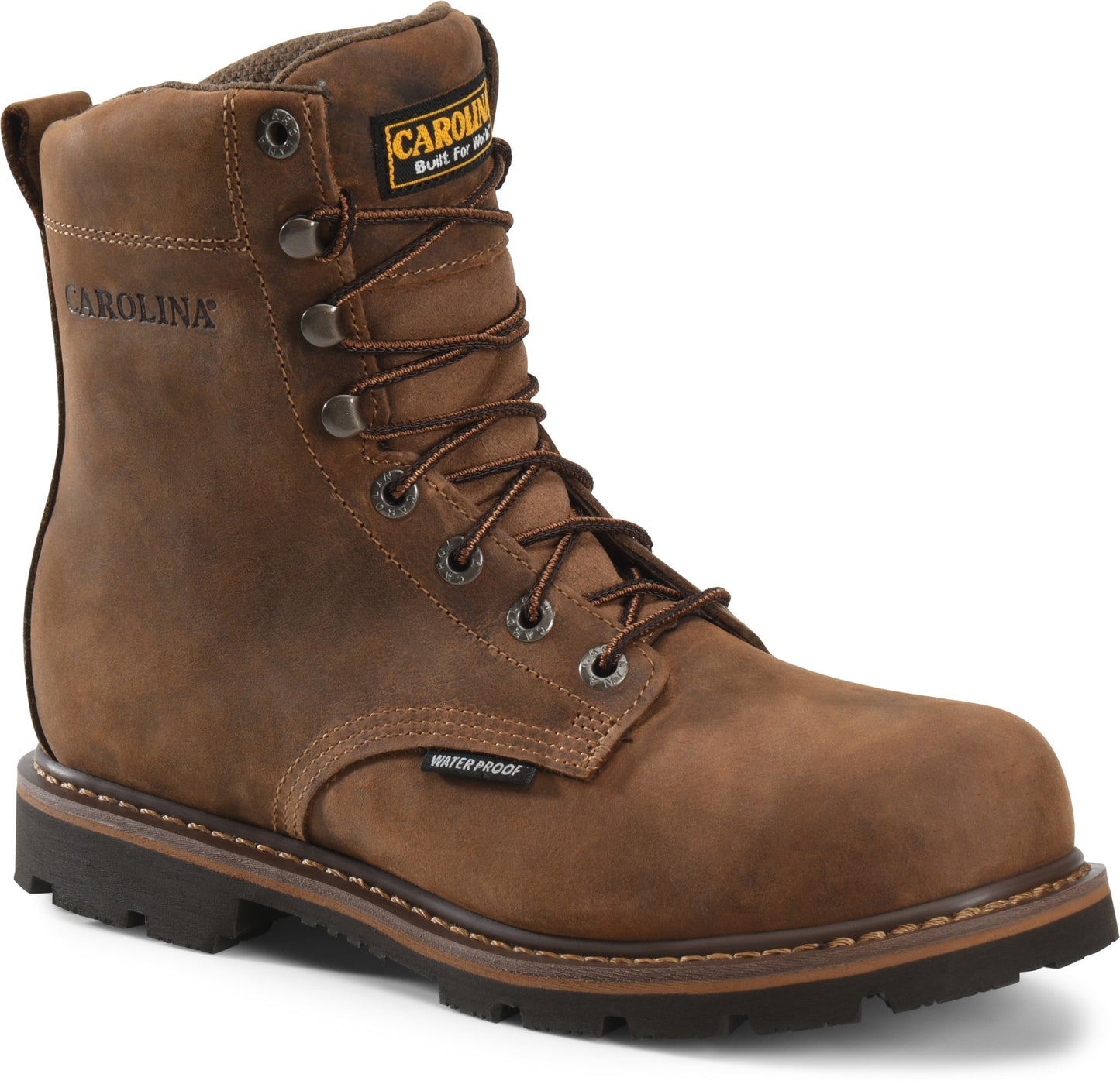 Carolina Boot Installer 8" Steel Toe Waterproof Work Boot Dark Brown