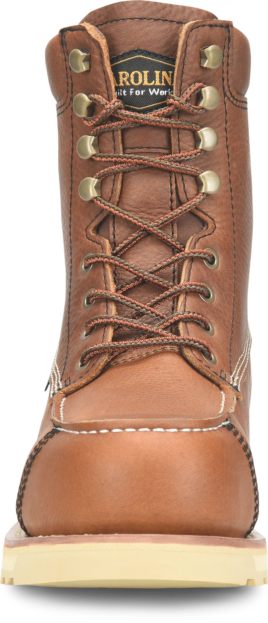 Carolina Boot Staple Gun 8" Carbon Comp Toe Waterproof Wedge Work Boot Tan