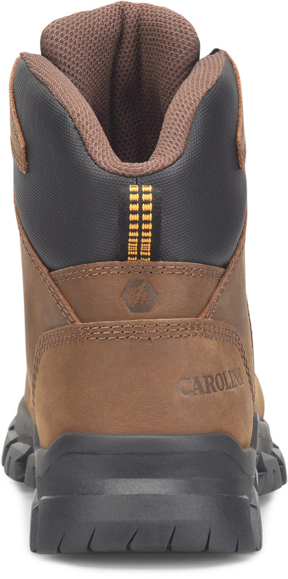 Carolina Boot Gruntz Mens 6" Waterproof Steel Toe Work Boot Dark Brown