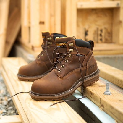 Carolina Boot Dormite 6" Composite Toe Waterproof Work Boot Brown