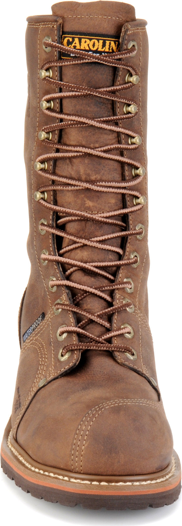 Carolina Boot Linesman 10" Soft Toe Waterproof Work Boot Dark Brown