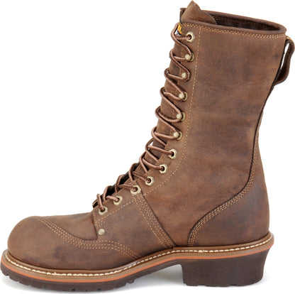 Carolina Boot Linesman 10" Soft Toe Waterproof Work Boot Dark Brown