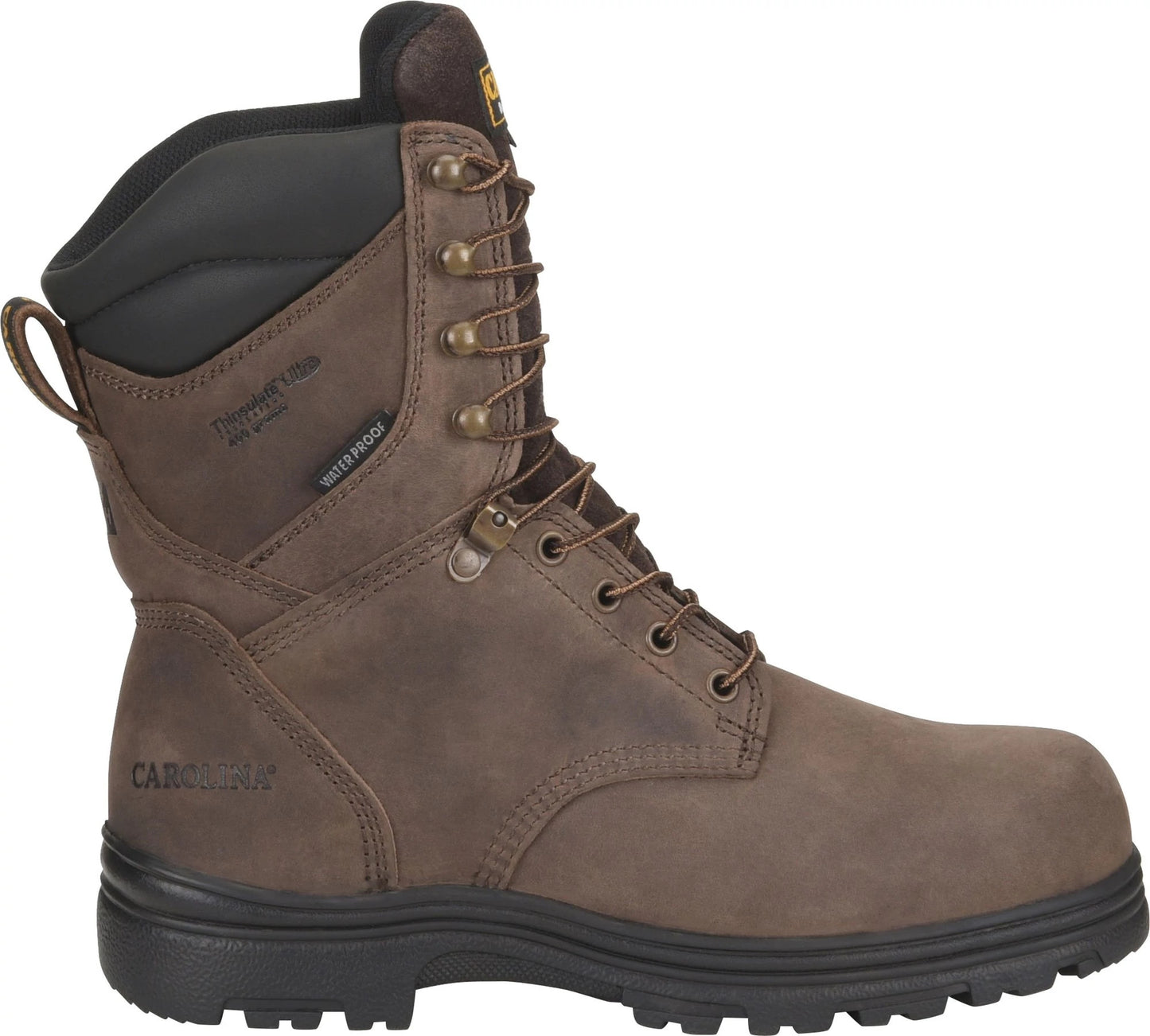 Carolina Boot Surveyor 8" Soft Toe Insulated Waterproof Work Boot Brown