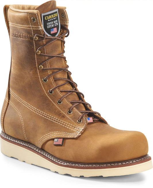 Carolina Boot Amp Usa 8" Steel Toe Work Boot Brown