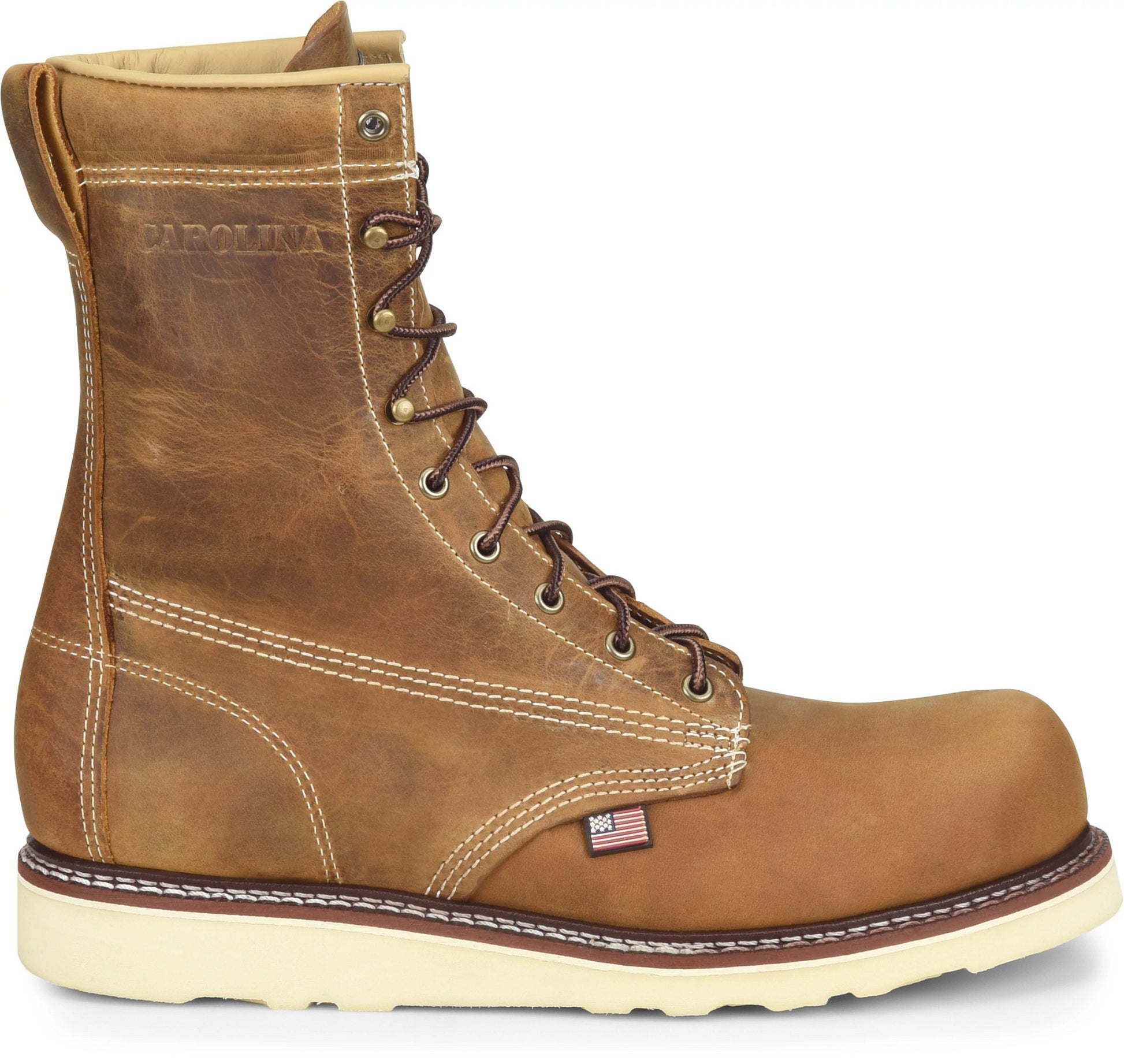 Carolina Boot Amp Usa 8" Steel Toe Work Boot Brown