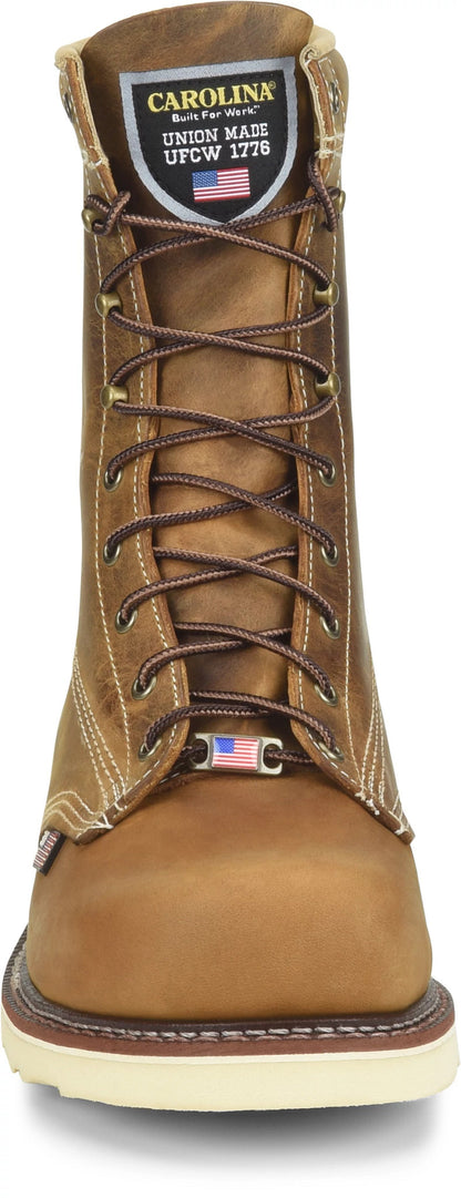 Carolina Boot Amp Usa 8" Steel Toe Work Boot Brown