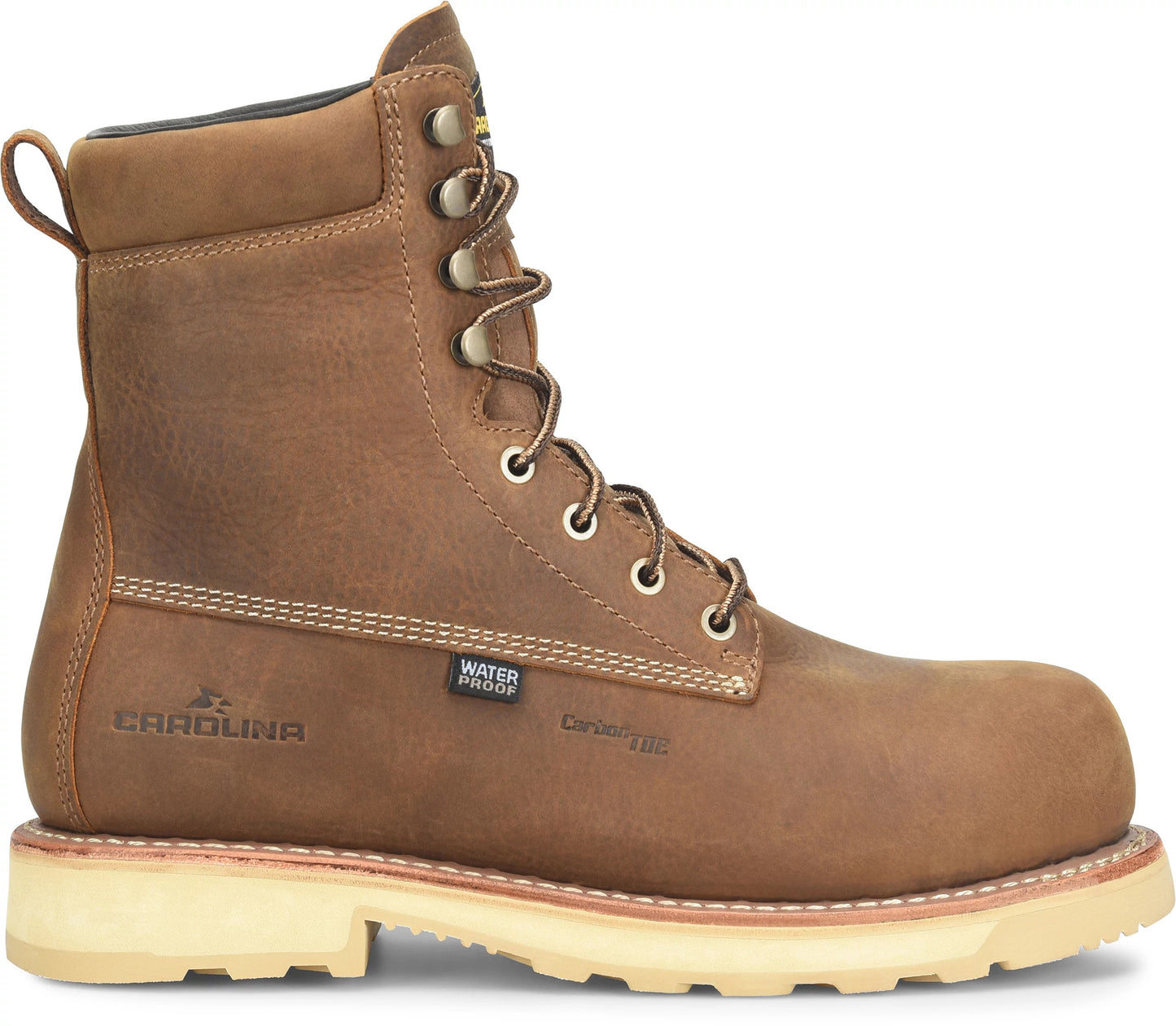 Carolina Boot Staple Gun 8” Waterproof Carbon Comp Toe Brown