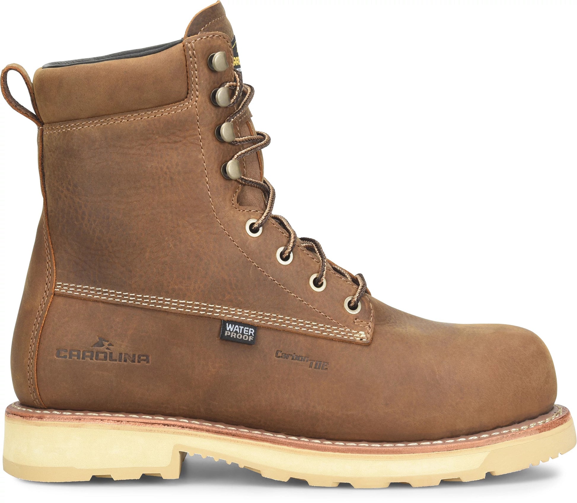 Carolina Boot Staple Gun 8” Waterproof Carbon Comp Toe Brown