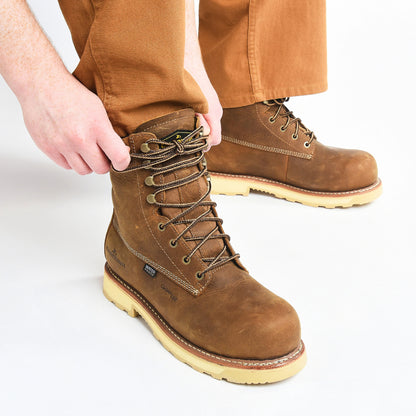 Carolina Boot Staple Gun 8” Waterproof Carbon Comp Toe Brown