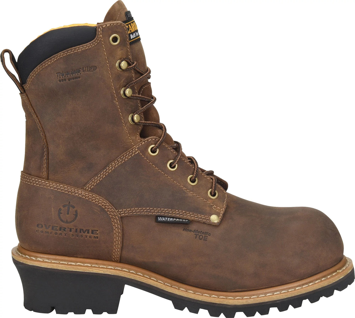 Carolina Boot Poplar 8" Comp Toe Insulated Waterproof Logger Dark Brown