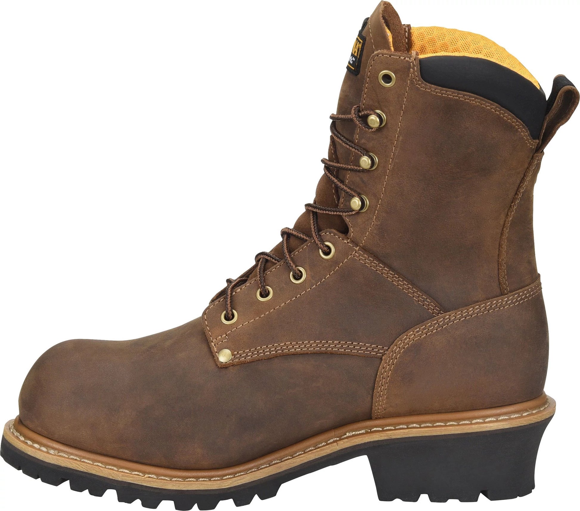 Carolina Boot Poplar 8" Comp Toe Insulated Waterproof Logger Dark Brown