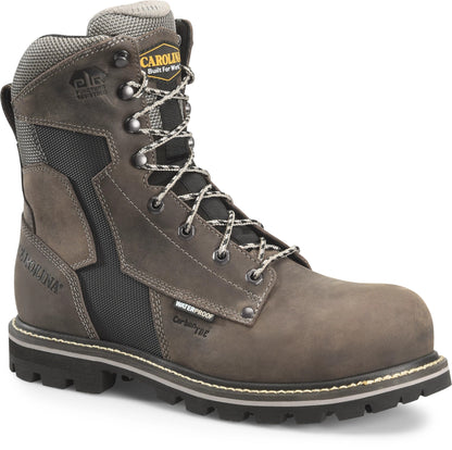 Carolina Boot I-Beam 8" Carbon Composite Toe Waterproof Work Boot Gray