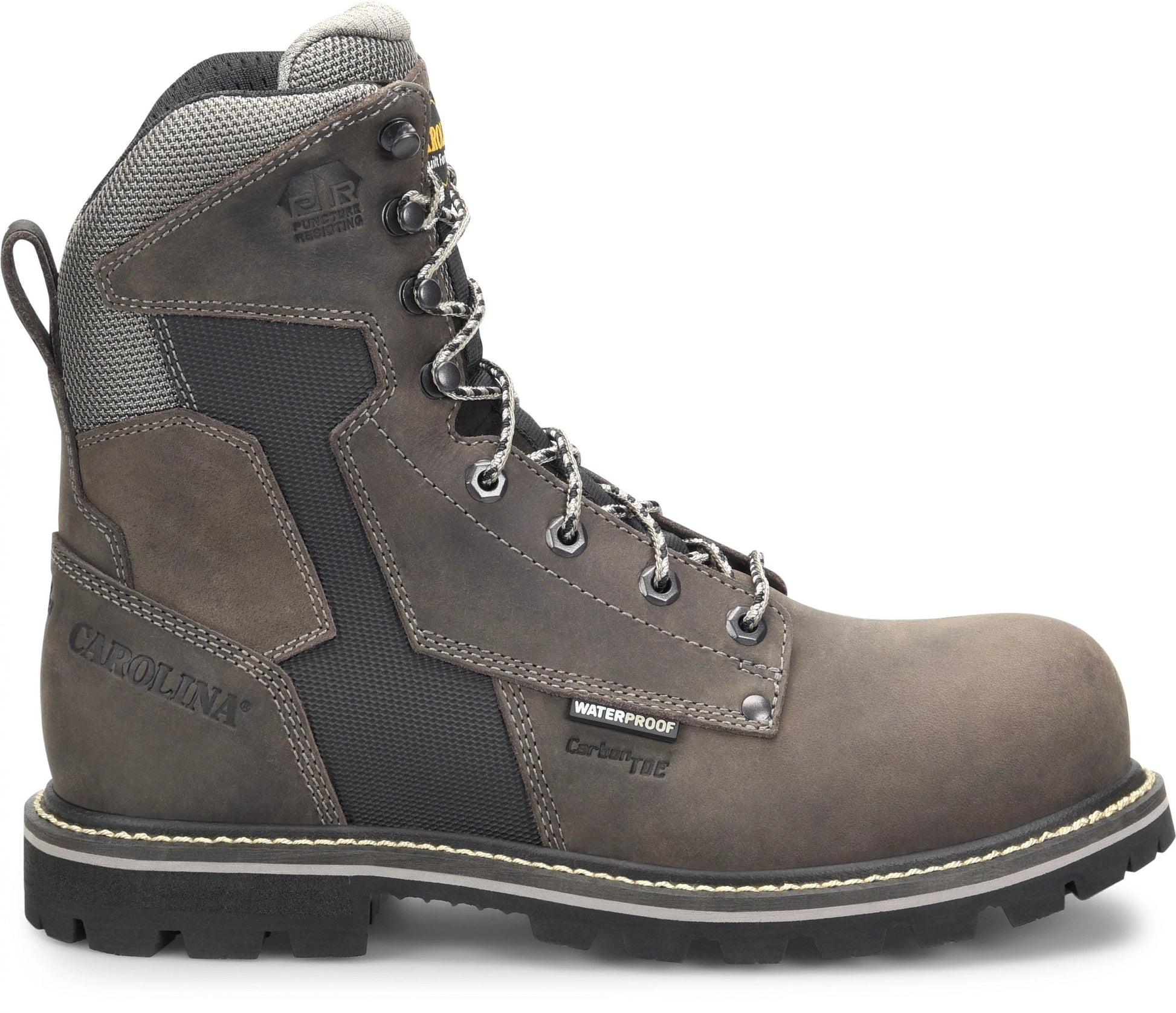 Carolina Boot I-Beam 8" Carbon Composite Toe Waterproof Work Boot Gray