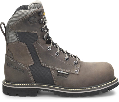 Carolina Boot I-Beam 8" Carbon Composite Toe Waterproof Work Boot Gray