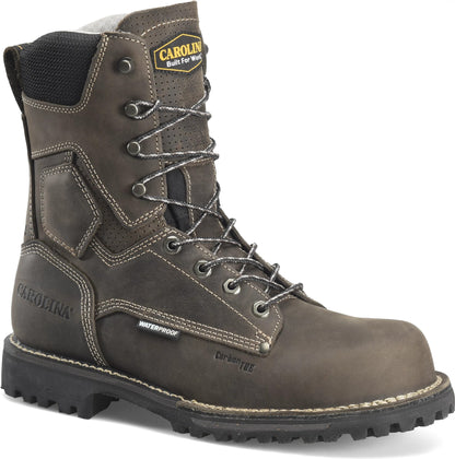 Carolina Boot Pitstop 8" Carbon Composite Toe Waterproof Work Boot Gray