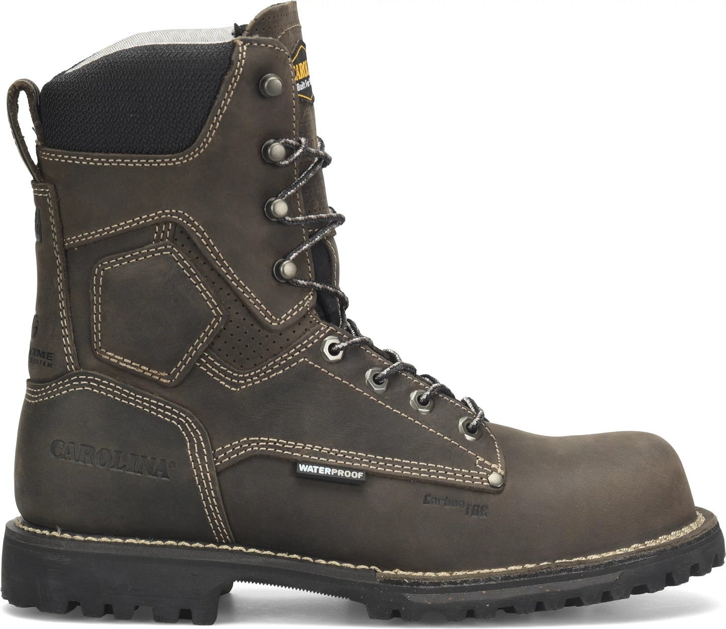 Carolina Boot Pitstop 8" Carbon Composite Toe Waterproof Work Boot Gray