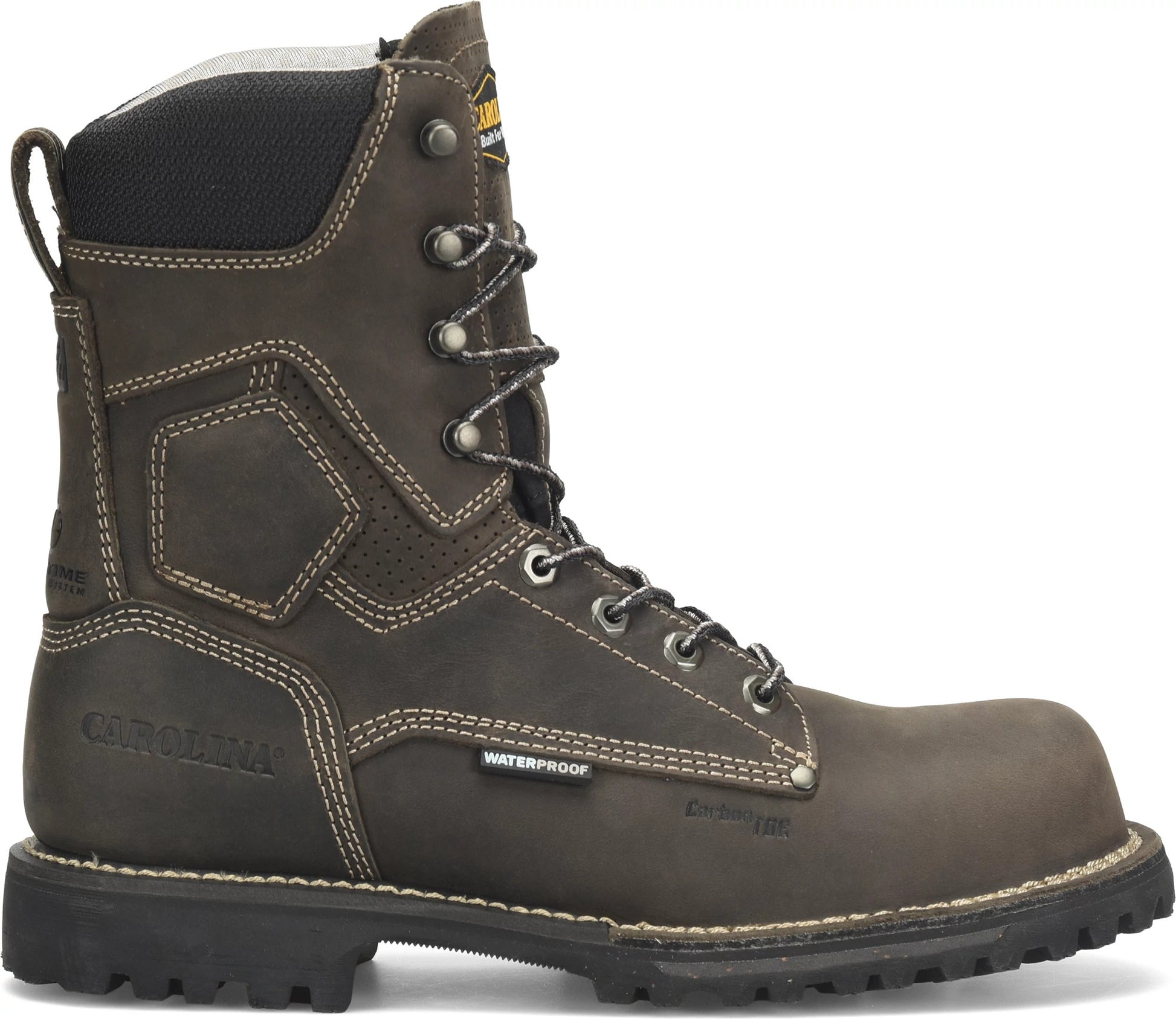 Carolina Boot Pitstop 8" Carbon Composite Toe Waterproof Work Boot Gray